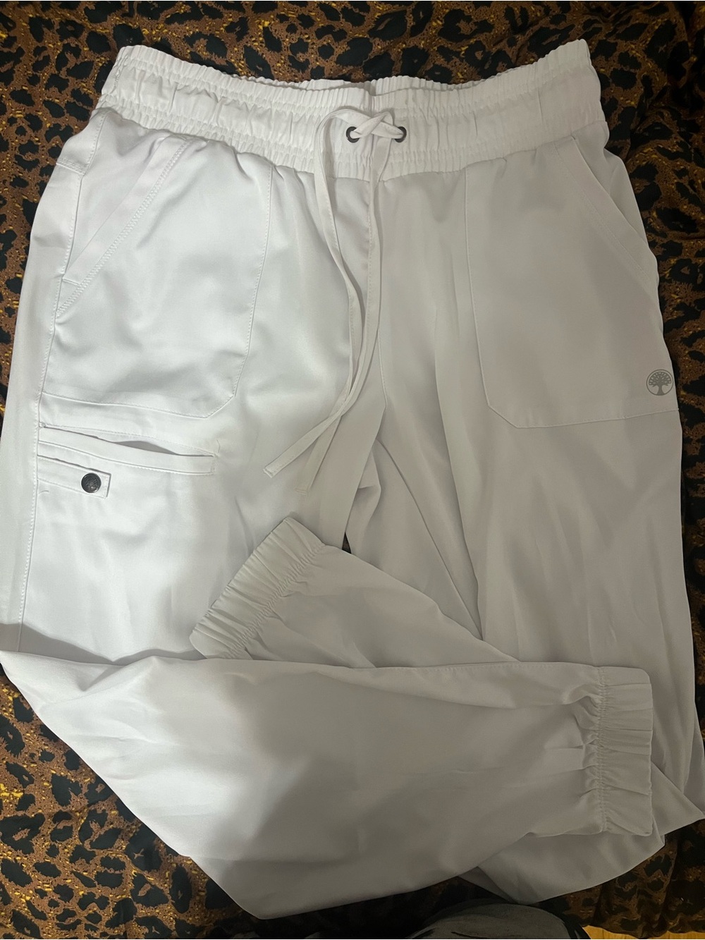 healing hands White Women's Jogger Scrub Pants